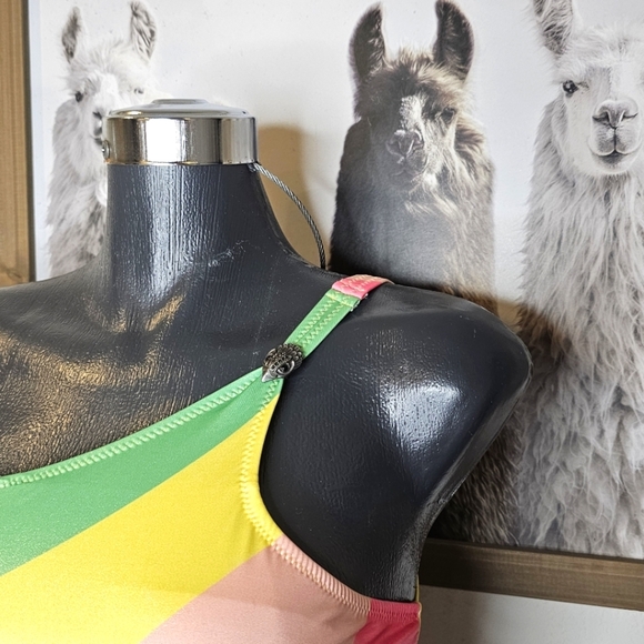 Kurt Geiger Kensington Colorful One-Shoulder Swimsuit - Picture 4 of 8